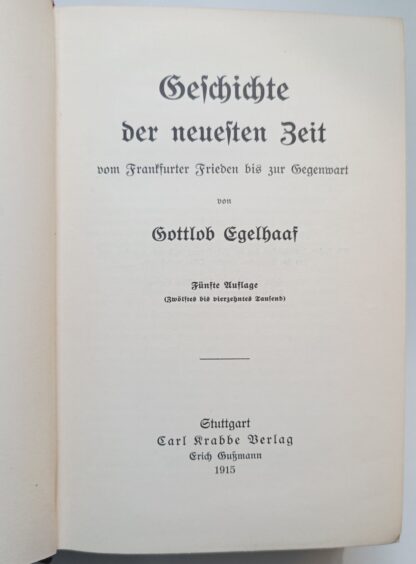 Geschichte der neuesten Zeit vom Frankfurter Frieden bis zur Gegenwart. – Bild 3