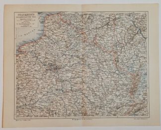 Historische Karte – Frankreich Nordöstlicher Teil – Lithographie 1897 [1 Blatt].