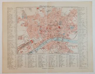 Historischer Stadtplan Frankfurt am Main – Lithographie 1897 [1 Blatt].