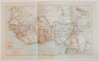 Historische Karte –  Ober-Guinea und West-Sudan 1:12 Mio. – Lithographie 1897 [1 Blatt].