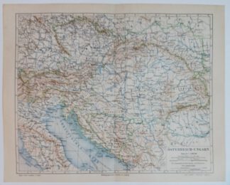 Historische Karte – Österreich-Ungarn 1:5 Mio. – Lithographie 1890 [1 Blatt].