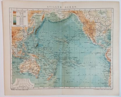 Historische Karte – Stiller Ocean – Lithographie 1905 [1 Blatt].