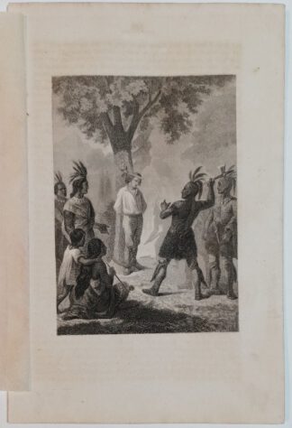 Szene aus Lederstrumpf-Erzählungen von James Fenimore Cooper I – Stahlstich 1864.