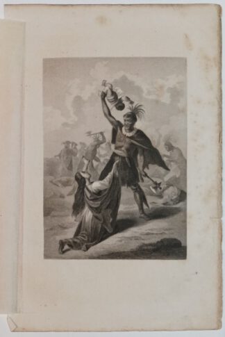 Szene aus Lederstrumpf-Erzählungen von James Fenimore Cooper II – Stahlstich 1864.