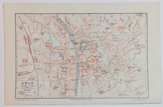 Historischer Stadtplan Graz 1:21 300 – Lithographie 1895 [1 Blatt].