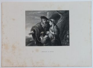 Abraham & Hagar – Stahlstich 1871.