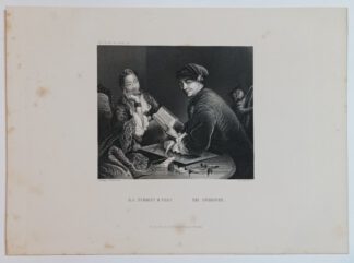 G. F. Schmidt & Frau – The Engraver – Stahlstich 1871.