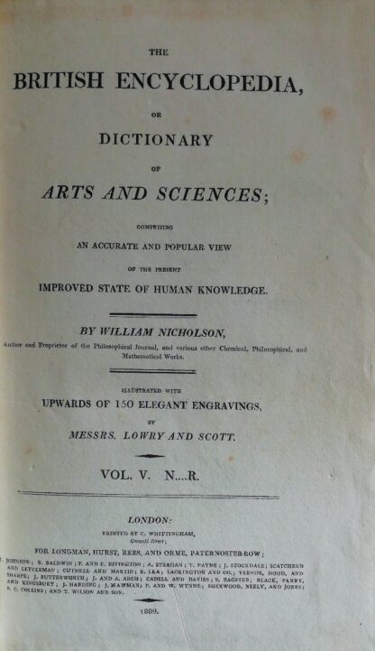 The British Encyclopedia or Dictionary of Arts and Sciences Vol. V. N-R.