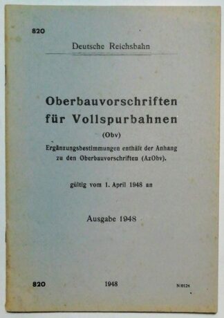 Oberbauvorschriften für Vollspurbahnen [Obv 820].