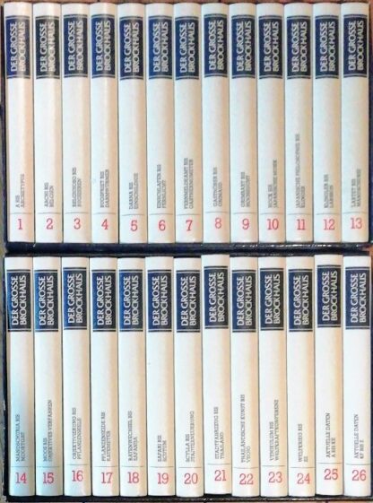 Der Grosse Brockhaus – Kompaktausgabe in 26 Bänden.