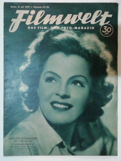 Filmwelt – Das Film- und Foto-Magazin 8. Juli 1942 – Nr. 25/26.