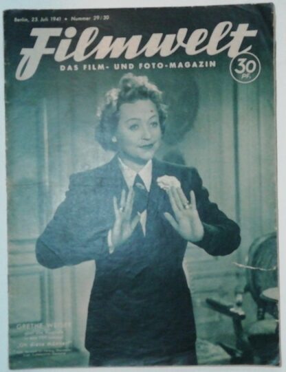 Filmwelt – Das Film- und Foto-Magazin 23. Juli 1941 – Nr. 29/30.