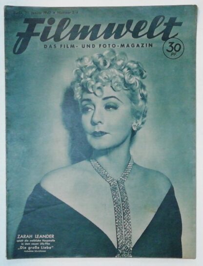 Filmwelt – Das Film- und Foto-Magazin 21. Januar 1942 – Nr. 3/4.