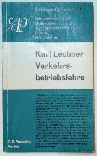 Verkehrsbetriebslehre [Sammlung Poeschel].