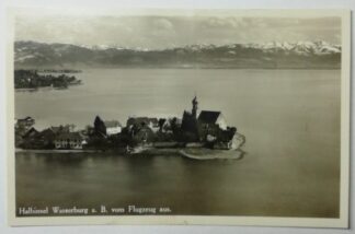 Ansichtskarte Halbinsel Wasserburg a. Bodensee vom Flugzeug aus [ungelaufen]. 2