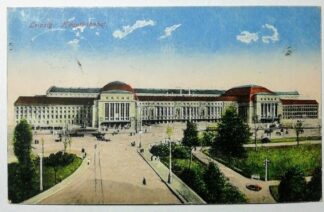 Ansichtskarte Leipzig Hauptbahnhof [gelaufen].