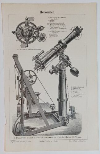 Historischer Druck – Heliometer – Holzstich 1897 [1 Blatt].