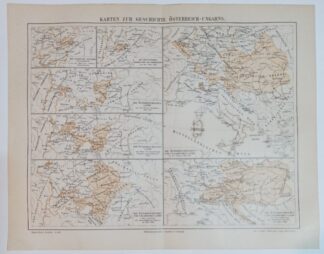 Karten zur Geschichte Österreich-Ungarns – Lithographie 1890 [1 Blatt].