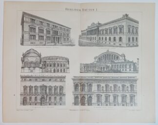 Historischer Druck – Berliner Bauten I – Holzstich 1894 [1 Blatt].