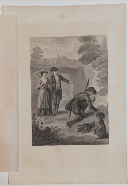 Szene aus Lederstrumpf-Erzählungen von James Fenimore Cooper VI – Stahlstich 1864.
