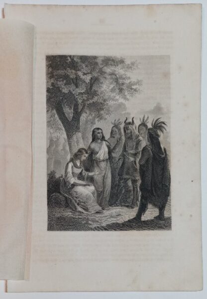 Szene aus Lederstrumpf-Erzählungen von James Fenimore Cooper XIII – Stahlstich 1864.