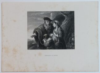 Abraham & Hagar – Stahlstich 1871. 3