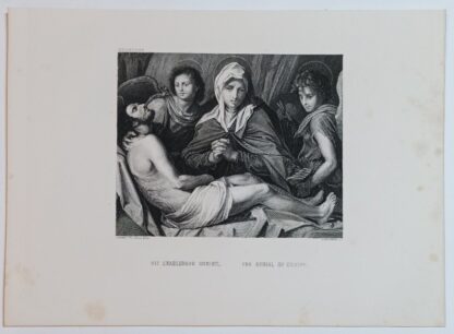 Die Grablegung Christi – The Burial of Christ – Stahlstich 1871.