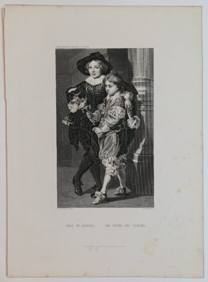 Die Söhne des Rubens – Sons of Rubens – Stahlstich 1871.