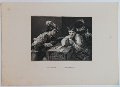Die Spieler – The Gamesters – Stahlstich 1871.