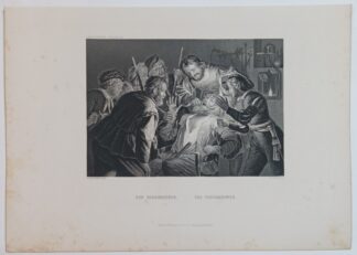 Der Zahnbrecher – The Toothdrawer – Stahlstich 1871.